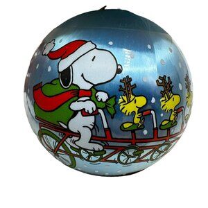 Hallmark Keepsake Ornament Peanuts Snoopy Christmas 1982 Unbreakable Satin Blue